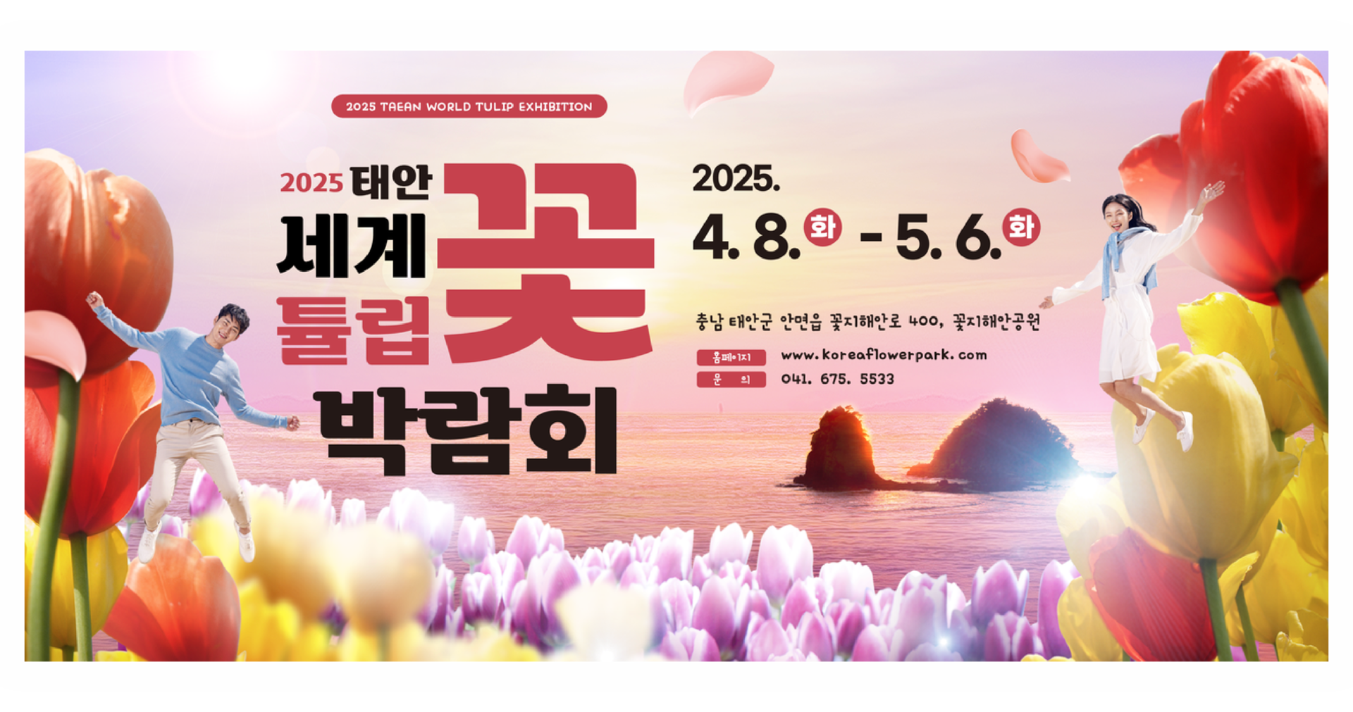태안 세계 튤립꽃 박람회 현장 · 충남 태안